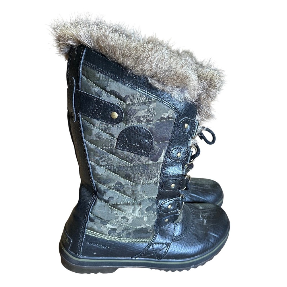 Sorel Camo Tofino II Faux Fur Waterproof Winter Boots Women's 10